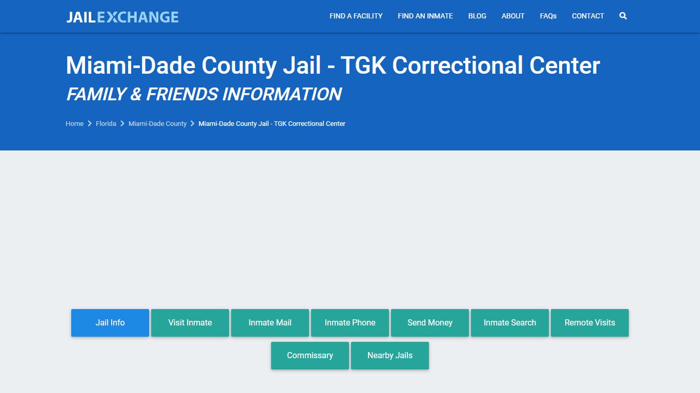 Miami-Dade County Jail - TGK Correctional Center FL | Booking, Visiting ...