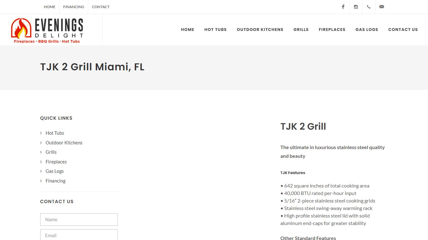 TJK 2 Grill Miami Fort Lauderdale Florida FL - Evenings Delight